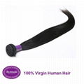 100% Virgin Human Hair Brazilian Straight 12 inches Hair Extension 4