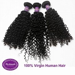 Virgin Human Hair Brazilian Curly 12 inches Hair Extension