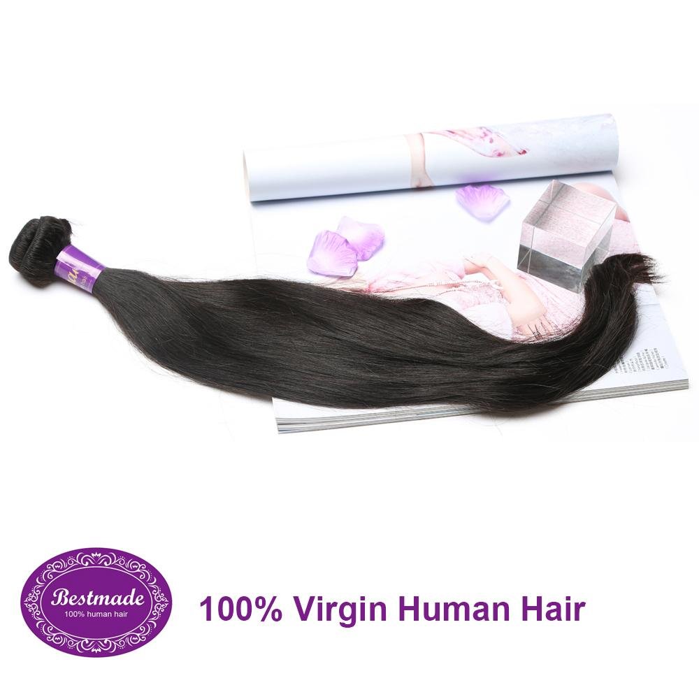 Virgin Human Hair Malaysian Straight 12-30 inches Remy Hair Extension 2