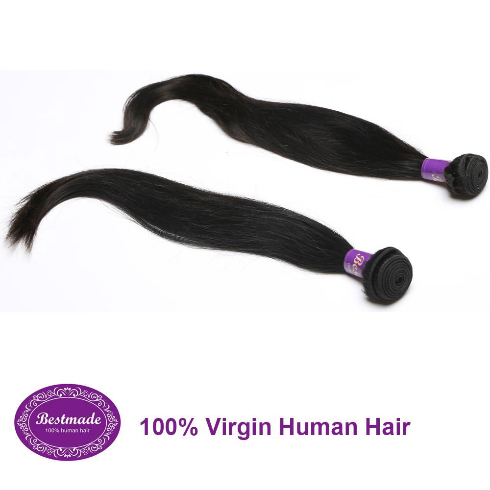 Virgin Human Hair Malaysian Straight 12-30 inches Remy Hair Extension 4