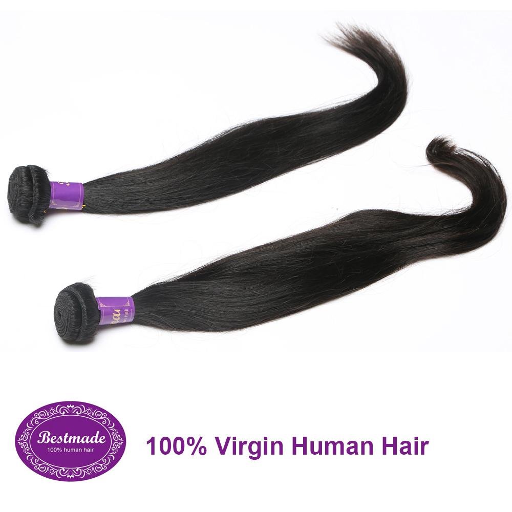 Virgin Human Hair Malaysian Straight 12-30 inches Remy Hair Extension 5