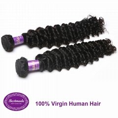 Virgin Human Hair Malaysian Deep Wave 12-30 inches Remy Hair Extension