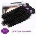 Virgin Human Hair Indian Deep Wave 12-30 inches Remy Hair Extension 5