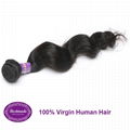 Virgin Human Hair Indian Loose Wave 12-30 inches Remy Hair Extension 1