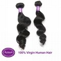 Virgin Human Hair Indian Loose Wave 12-30 inches Remy Hair Extension 5