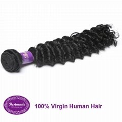 Virgin Human Hair Peruvian Deep Wave 12-30 inches Remy Hair Extension