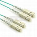 SC-SC 10gig OM3 multimode duplex fiber optic cable 1