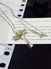 NEFFLY 2016 NEW ARRIVAL S925 SILVER CROSS PENDANT NECKLACE FREE SHIPPING