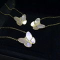 NEFFLY 2016 NEW ARRIVAL FREE SHIPPING 925 silver Clover Butterfly Necklace 1