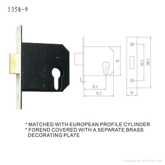 British/UK/Swiss door mortise lock body  3