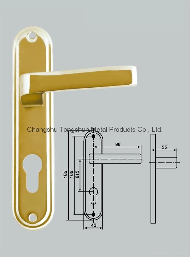 door handle on plate 5