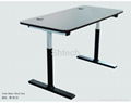 Double Column Aluminum Electric Height-Adjustable Desk & Frame