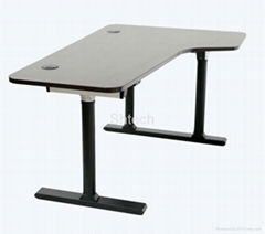 Tri-column Aluminum sit to stand desk