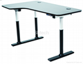 Tri-column Aluminum sit to stand desk frame 2