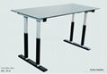Four column Alu electric height adjustable desk frame 1