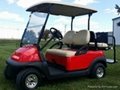48 Volt Cherry Red Club Car Precedent Electric Golf Cart With Rear Flip Seat 2