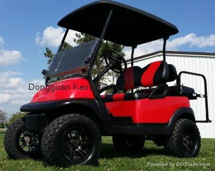 48V Red Lifted Electric Golf Cart Club Car Precedent