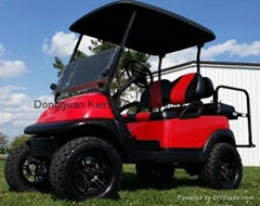 48V Red Lifted Electric Golf Cart Club Car Precedent