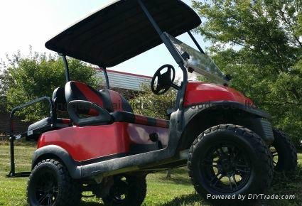 48V Red Lifted Electric Golf Cart Club Car Precedent 2