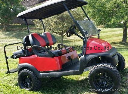 48V Red Lifted Electric Golf Cart Club Car Precedent 3