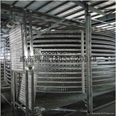 Mesh belt type spiral quick freezing conveyer