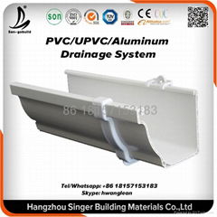 PVC Rain Gutter and Downspout for roofing rain drainage