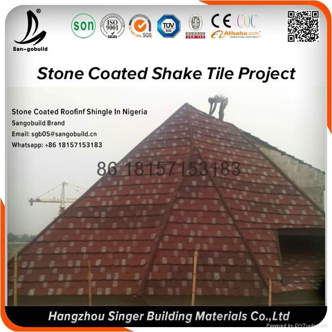 Lightweight metal stone coated roofing tile 4
