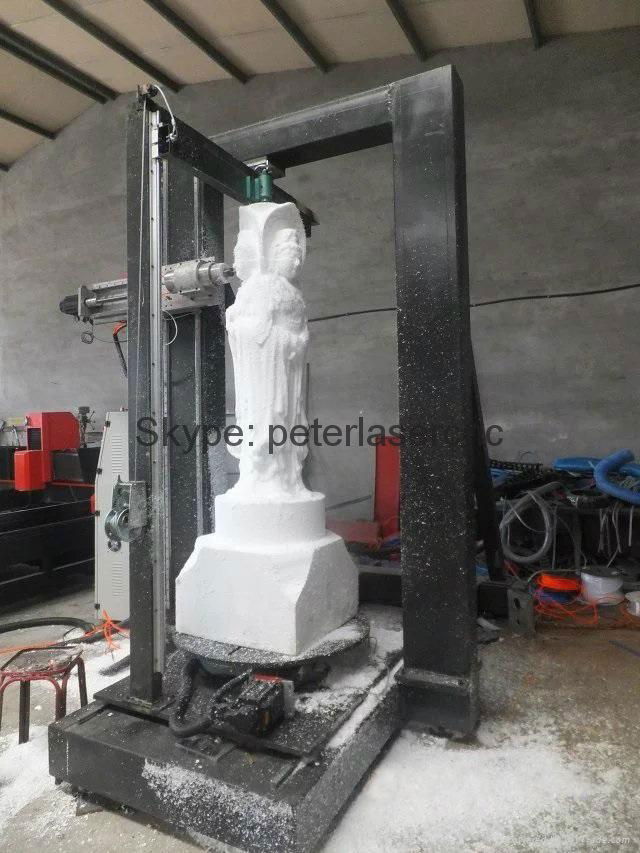 4 axis vertical CNC Router for stone sculpture wood statue 2
