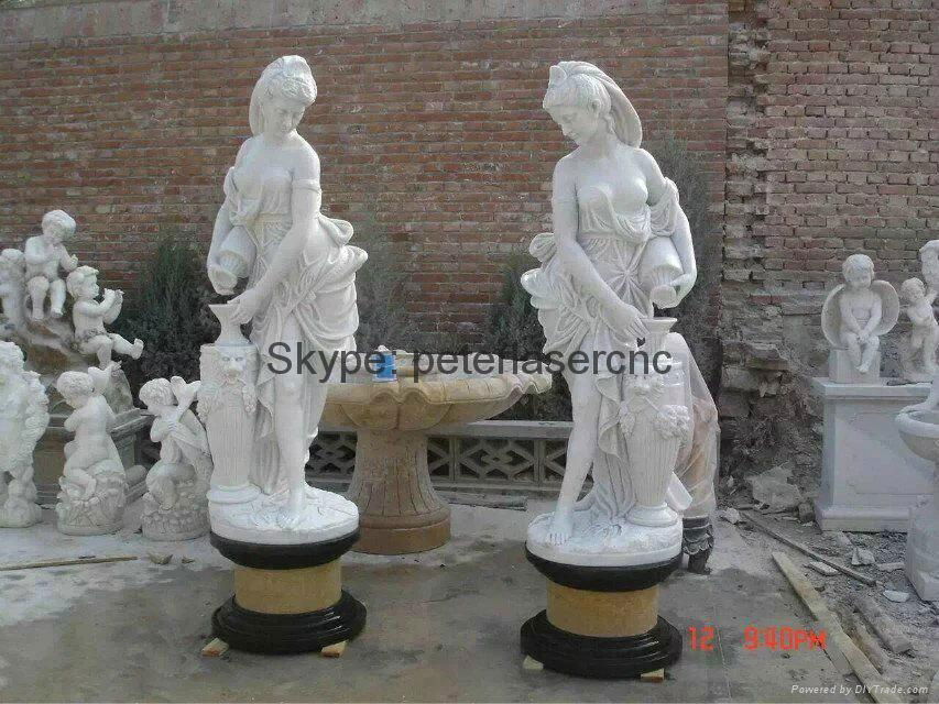 4 axis vertical CNC Router for stone sculpture wood statue 3