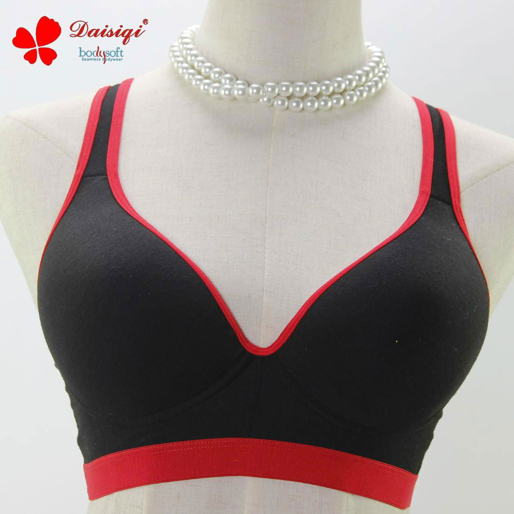 Free sample women underwear sexy bra black sports bra new design 3