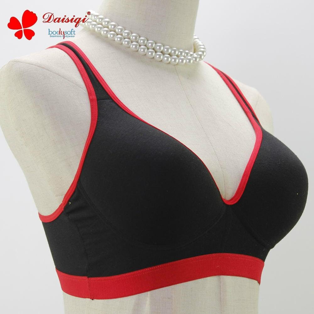 Free sample women underwear sexy bra black sports bra new design 4