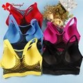 Wholesale top quality beautiful breast design women cotton sports bra with cheap
