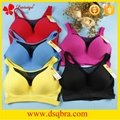 Wholesale top quality beautiful breast design women cotton sports bra with cheap 2