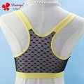 Wholesale top quality beautiful breast design women cotton sports bra with cheap 5
