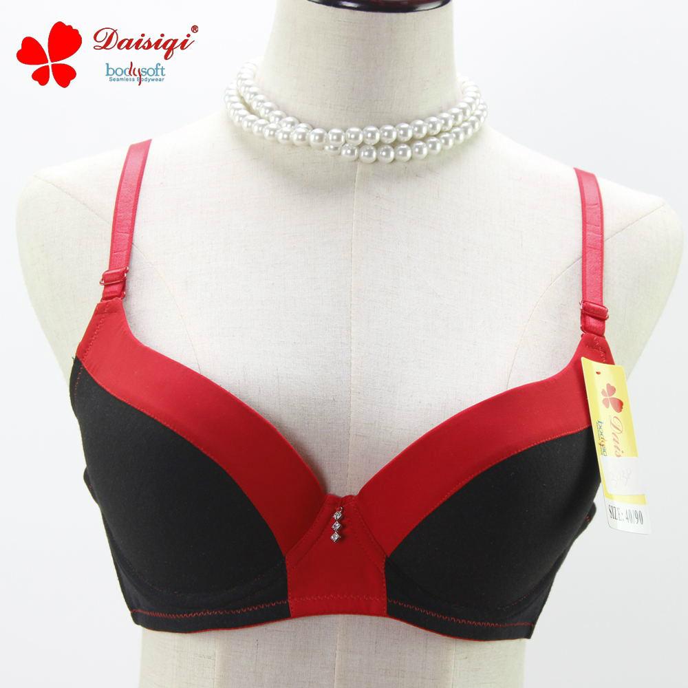 New design sexy mature ladies cotton padded push up underwear women bra 3