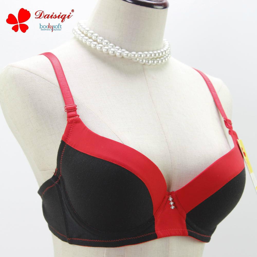 New design sexy mature ladies cotton padded push up underwear women bra 4