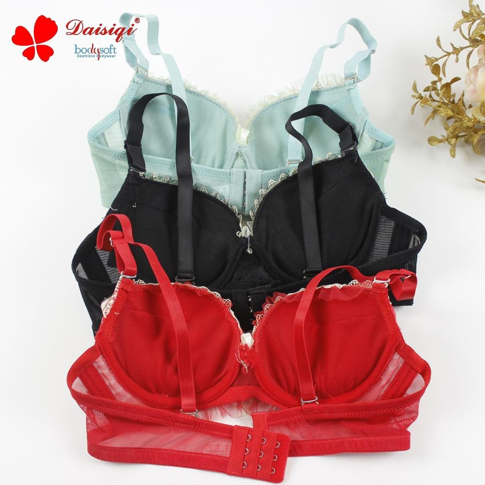 charming comfortable ladies bra with allover lace covered sexy lingerie 4