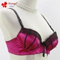 2016 Satin material bra with lace and string decoration sexy woman bra underwear 4