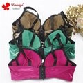 2016 Satin material bra with lace and string decoration sexy woman bra underwear 2