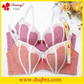 Top quality wemen cotton bra sexy push up bra with lace decoration 5