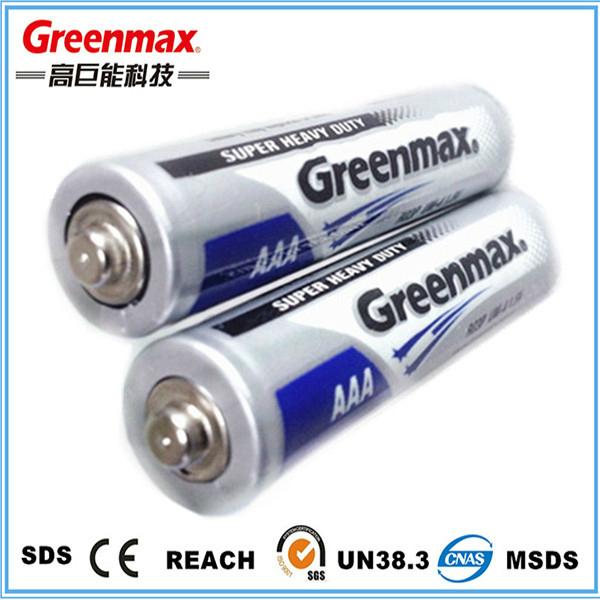 China manufacture 1.5v r03p aaa um4 dry battery R03P Greenmax