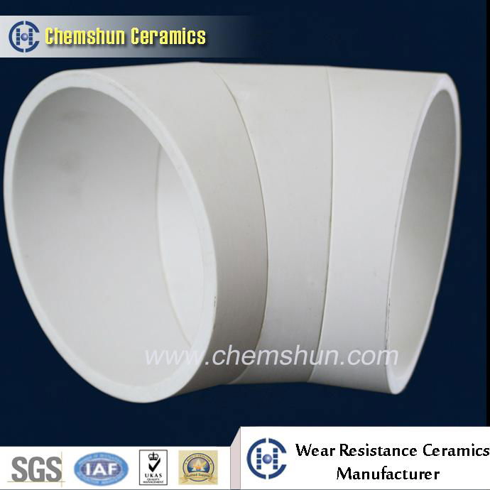 Wear Resistant Alumina Ceramic Pipe Liner for Material Conveying System 2