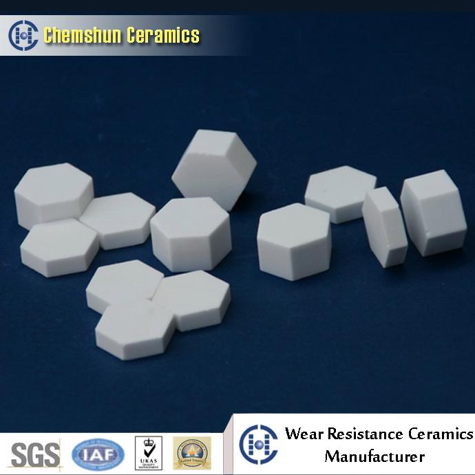 Chemshun Alumina Ceramic Hexagon Tile as Abraisve Wear Ceramic Tile