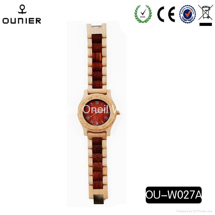 One piece drop shipping wood wrist watch real factory price wooden quartz watch 5