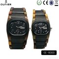 Factory price wooden wrist watch for couples best gifts quartz watch 2