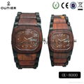 Factory price wooden wrist watch for couples best gifts quartz watch 3