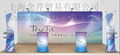 fabric booth banner stand retractable