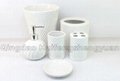 set of 6 pigmented ceramic bathroom collection