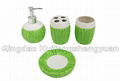 sweater shape 100% handpainted ceramic bathroom collection set