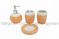 sweater shape 100% handpainted ceramic bathroom collection set 3